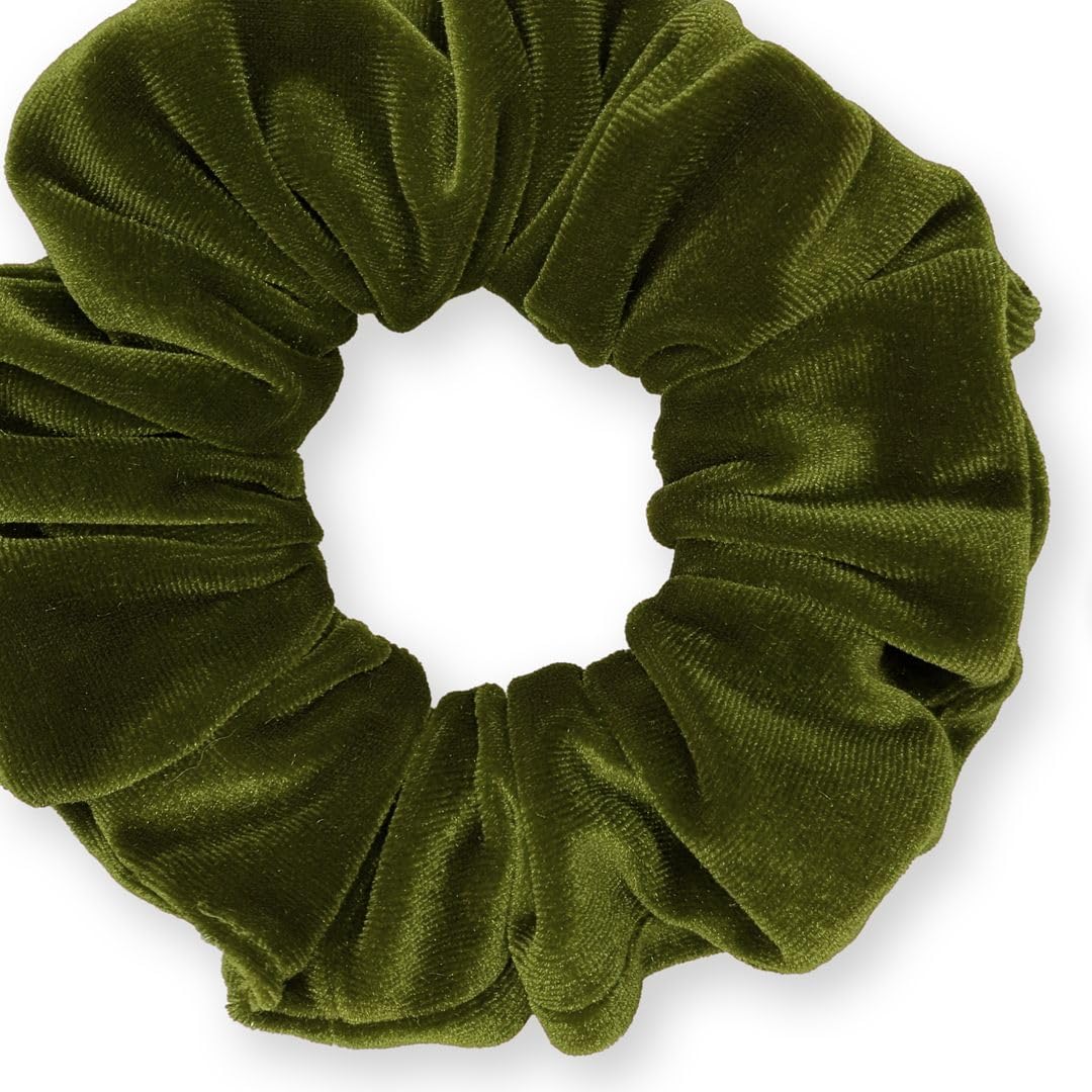 Velvet Scrunchies Premium Plush Soft Ponytail Holder Made in the USA Black