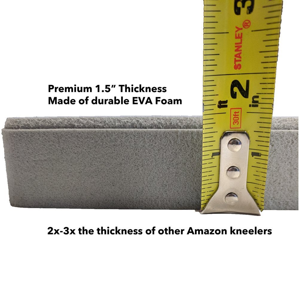 Kneeling Pad - Made in The USA - Firm, Durable and Thick Garden or Mechanics Foam Kneeling Pad, Great for Use Around The House, Garden, Job or Shop(17.5” x 8.0” x 1.5”, Gray)