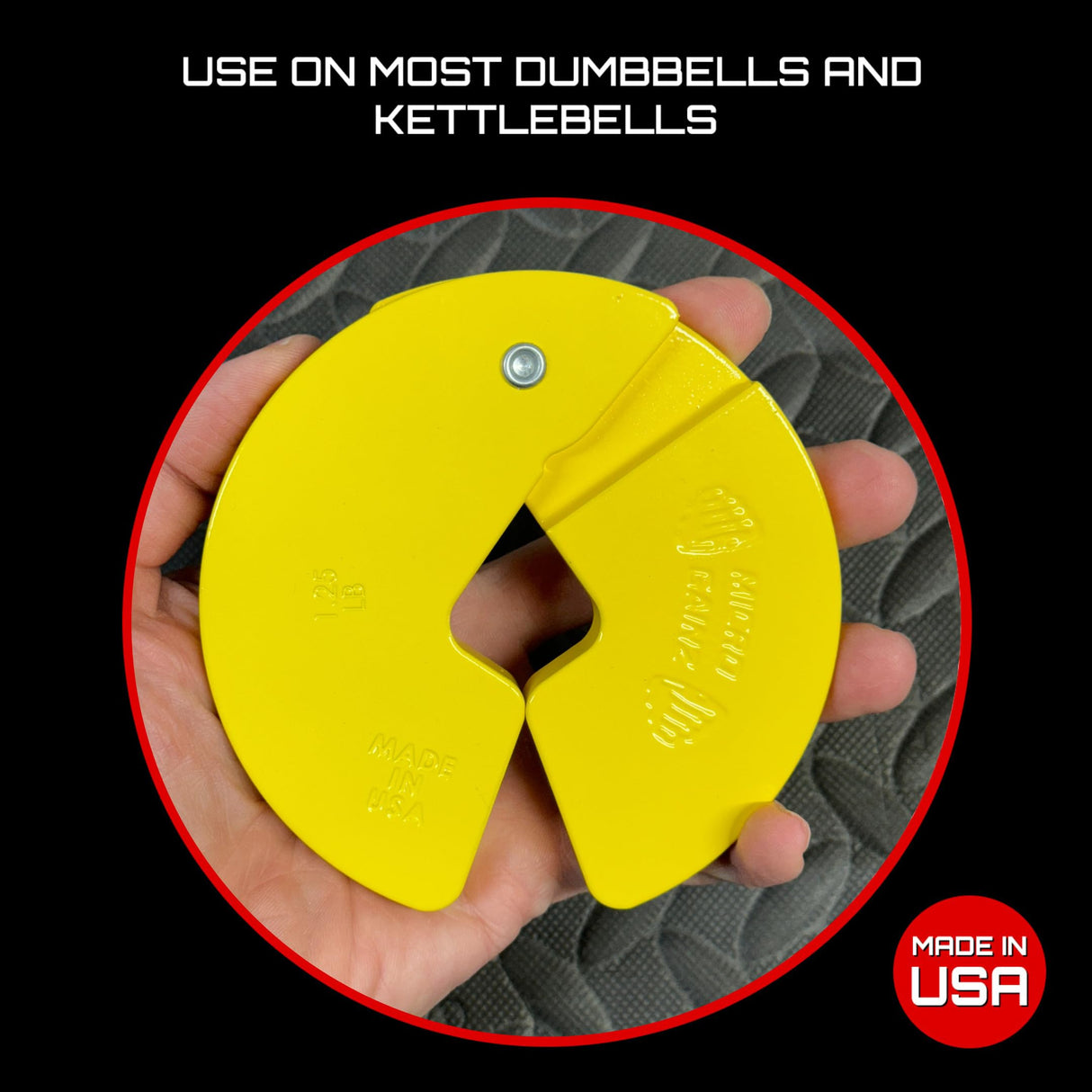 Micro Gainz Dumbbell Fractional 1.25lb Weight Plate, Ideal for Micro Loading, (Choose Color) 4 Piece Fractional Weight Plates, Designed for Dumbbell Training, Made In USA