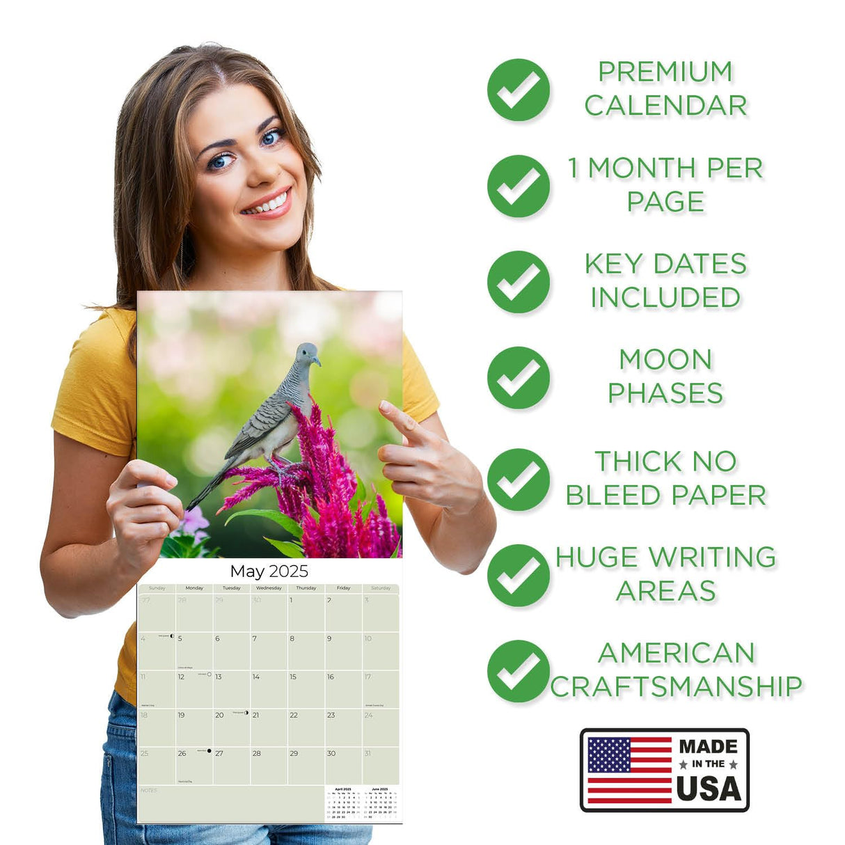 Trump Calendar 2025 Donald Trump Gifts 45 47 President Monthly Wall Calender 12 Month - MAGA - Made In The USA