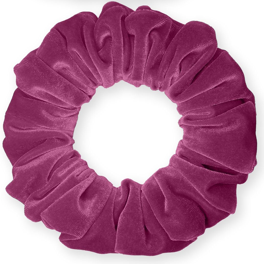Velvet Scrunchies Jumbo Size Plush Big Ponytail Holders Thick Braided Locked Hair Big Made in the USA Green Pine