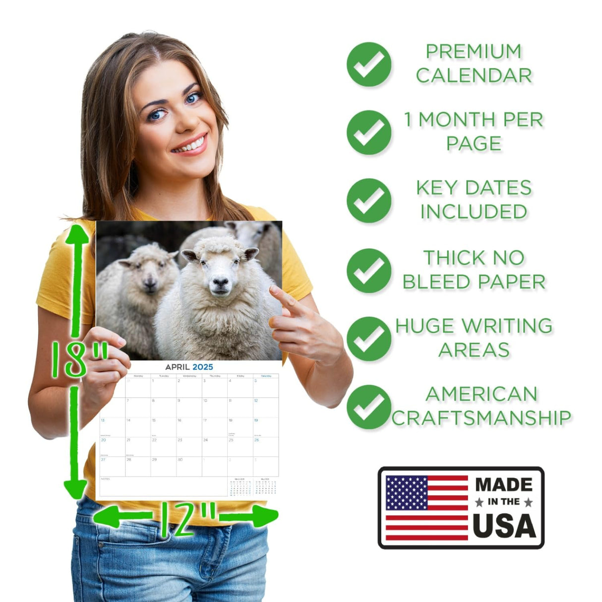 Trump Calendar 2025 Donald Trump Gifts 45 47 President Monthly Wall Calender 12 Month - MAGA - Made In The USA