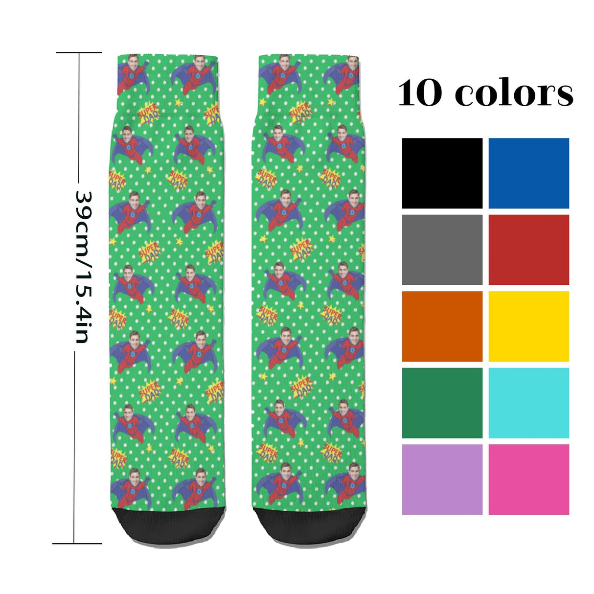 Custom Socks with Picture:Made in USA,Customized Face Socks,Personalized Socks Memorial Gift for Men Women Kid
