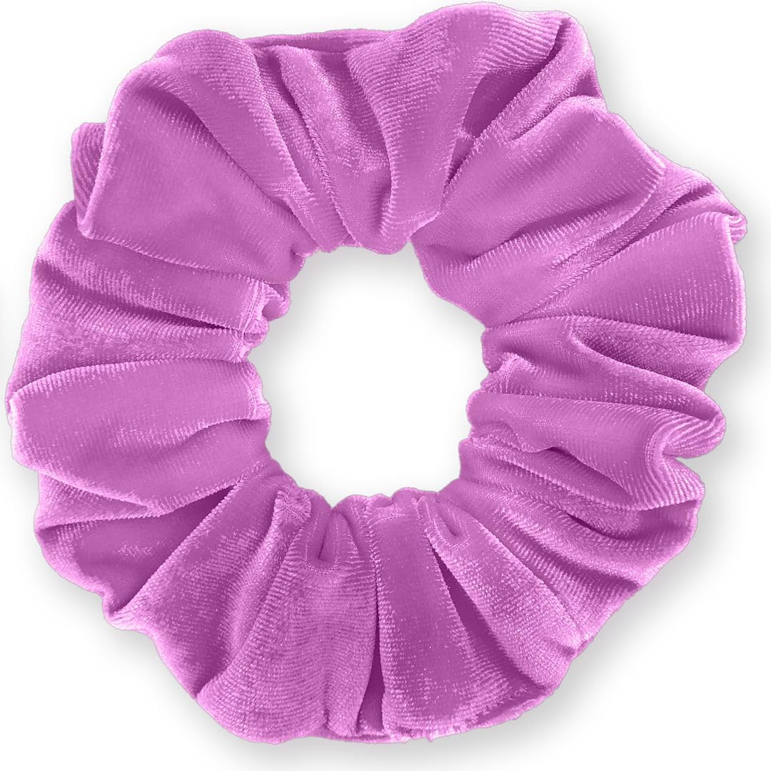 Velvet Scrunchies 3-Pack Gift Set Premium Plush Ponytail Holder Made in the USA Burgundy Forest Black