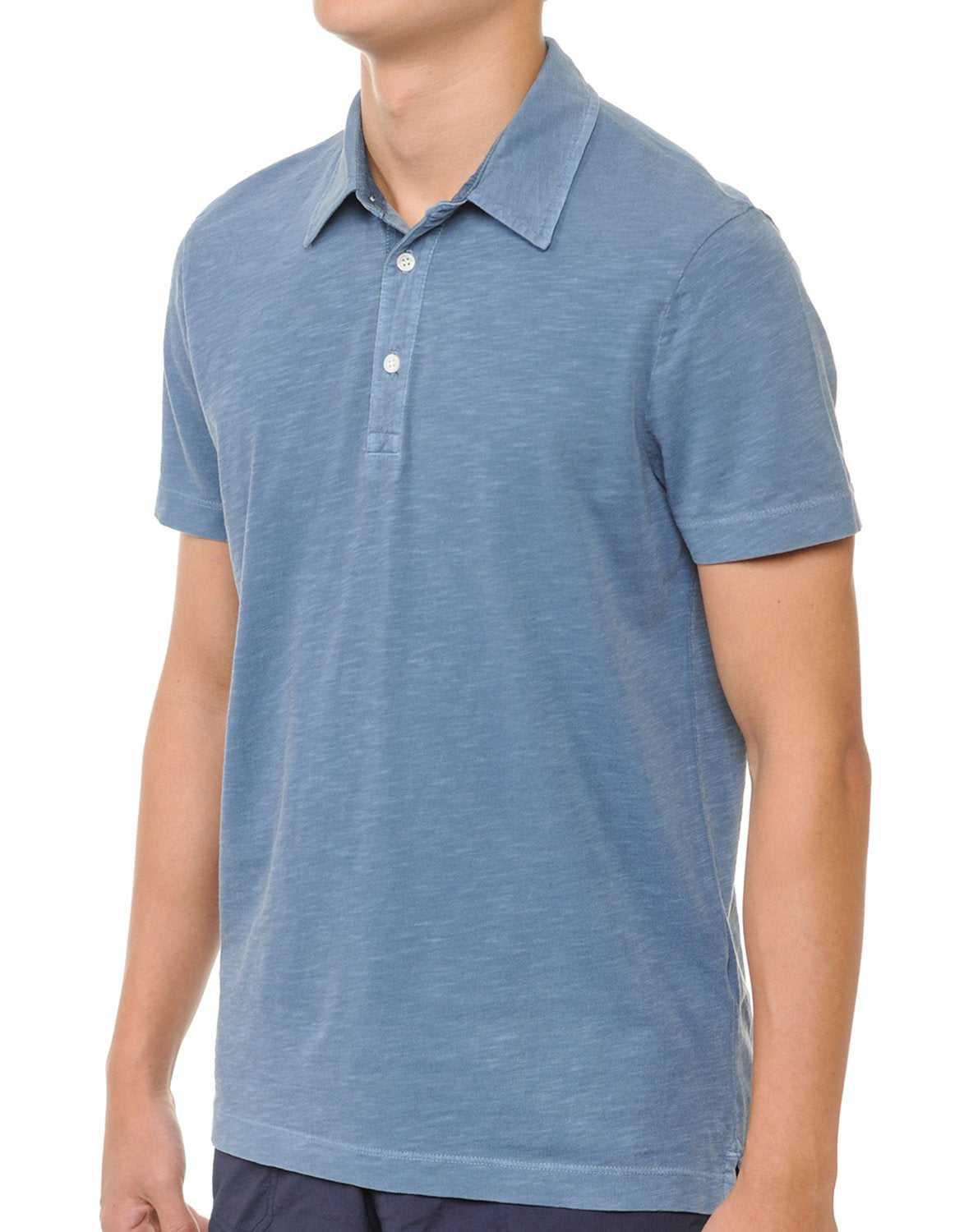 YURO-K Premium Cotton Slub Jersey Short Sleeve Men's Polo T-Shirt with Side Slit Small - XX