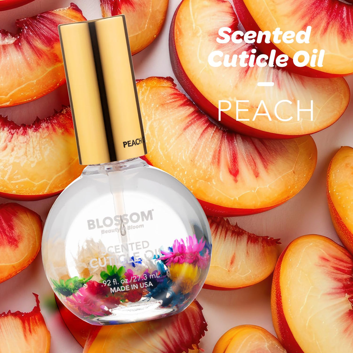 Blossom Scented Cuticle Oil, Infused with Real Flowers, Hydrating, Moisturizing, Strengthening, Made in USA, 0.5 fl. oz, Amazon Exclusive, Watermelon