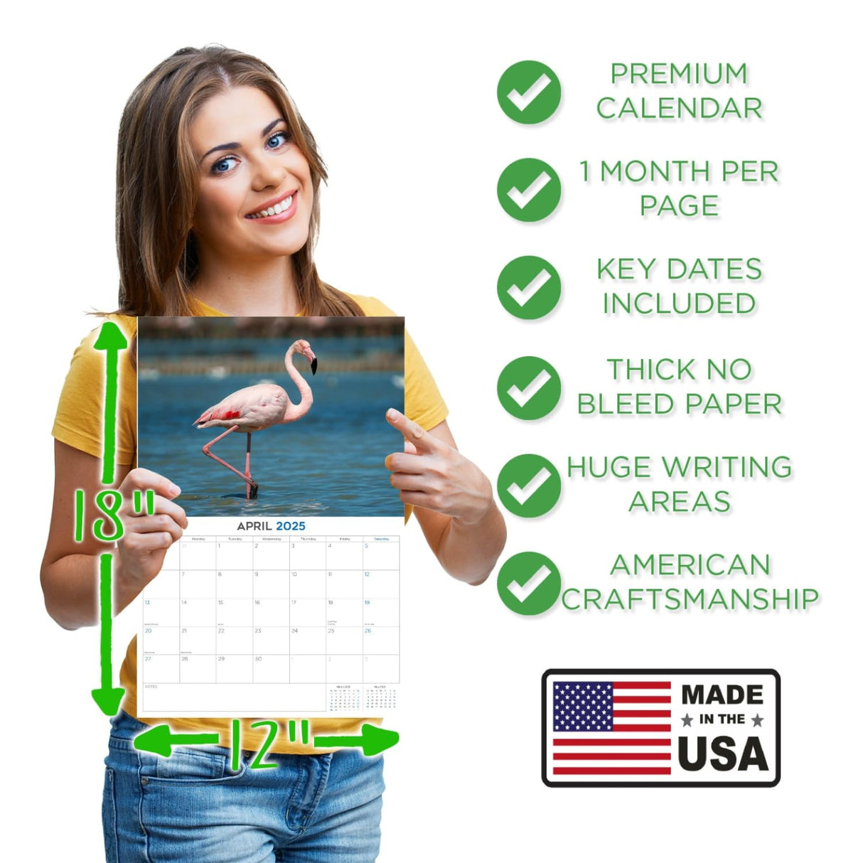 Trump Calendar 2025 Donald Trump Gifts 45 47 President Monthly Wall Calender 12 Month - MAGA - Made In The USA