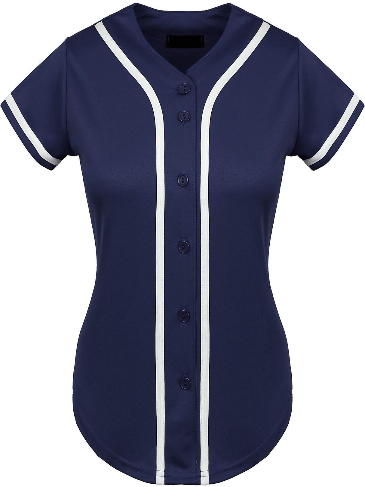 Hat and Beyond Womens Baseball Jersey Button Down Tee Short Sleeve Softball Active Shirts Made in USA