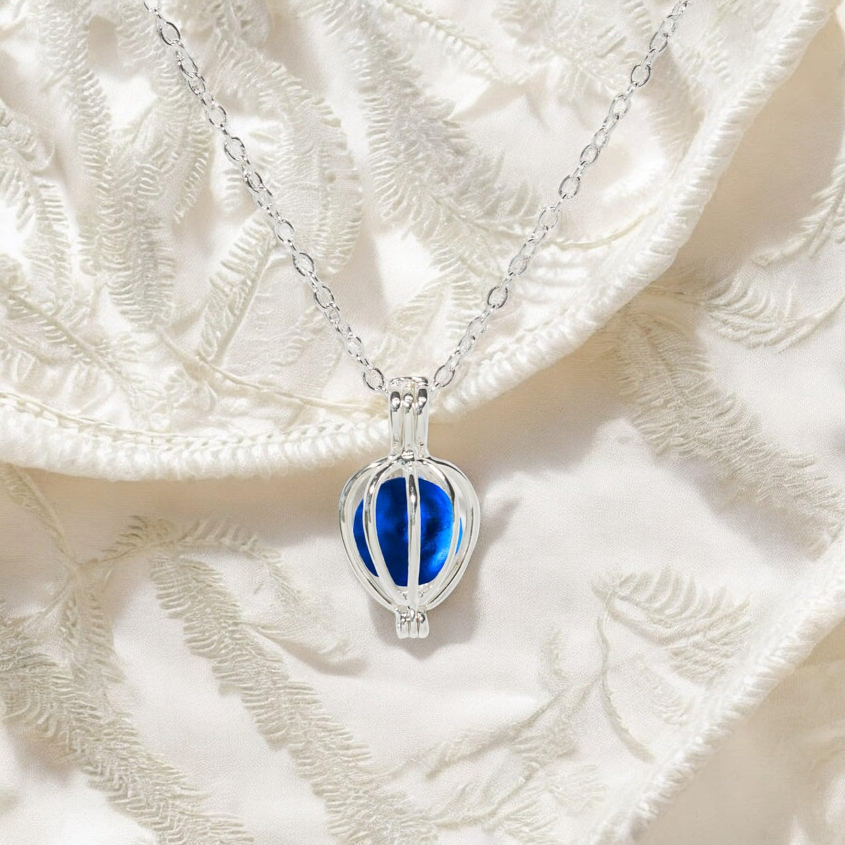 Bottled Up Designs Handmade DropNecklace, Recycled Antique Bottles, Made in USA, Birthday Gifts, Mothers Day, Women, Anniversary (Cobalt 1960s Skin Cream Jar)