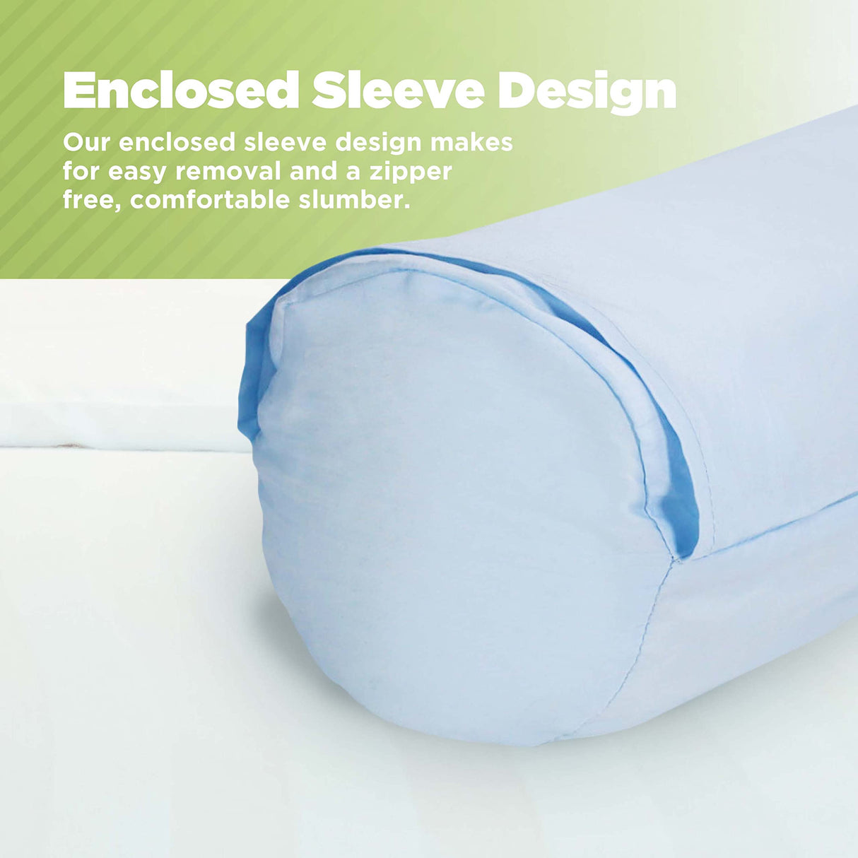 Bean Products Neck Roll Pillowcases | Cotton, 10 oz. Heavy Duty | Navy (6" x 16")