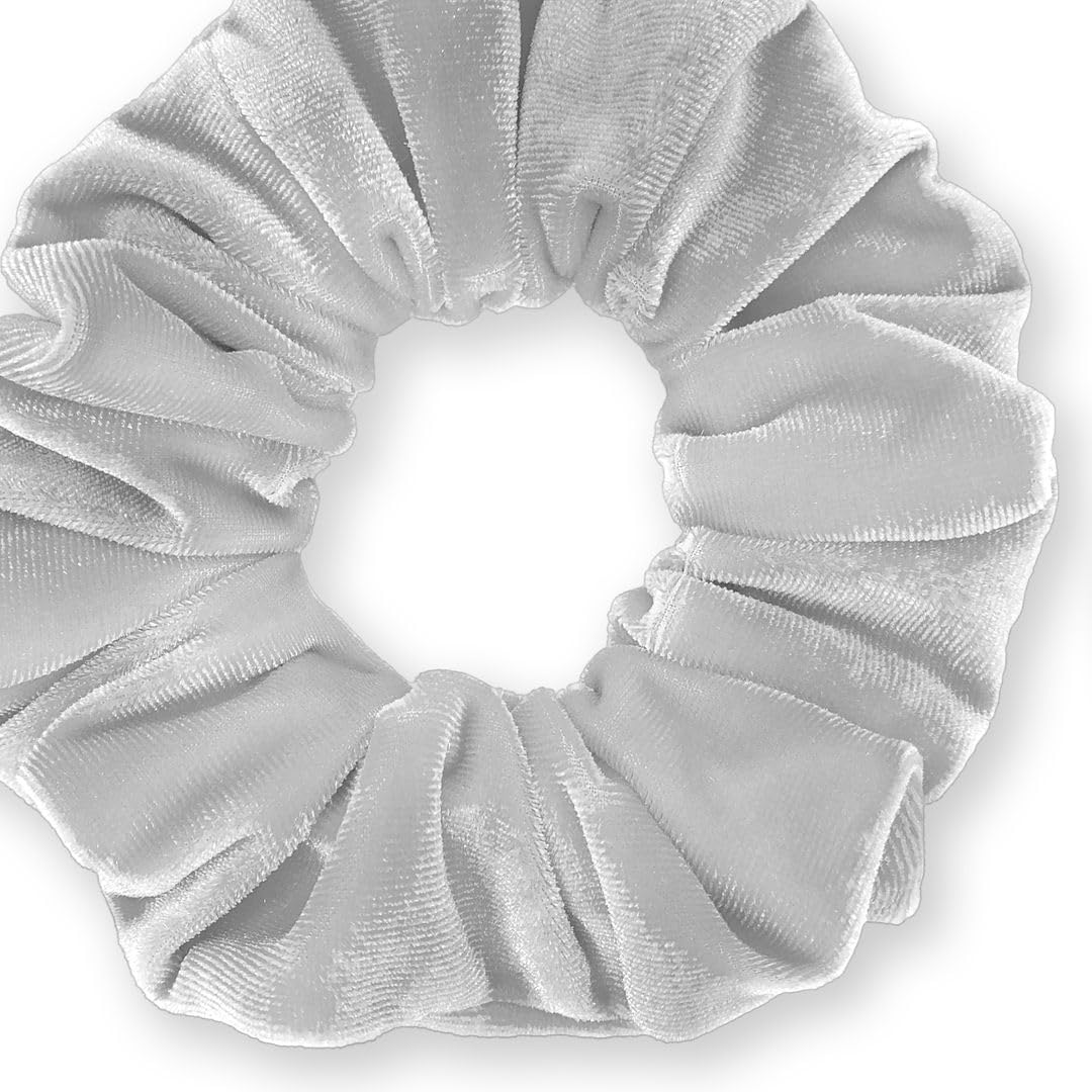 Velvet Scrunchies Premium Plush Soft Ponytail Holder Made in the USA Black