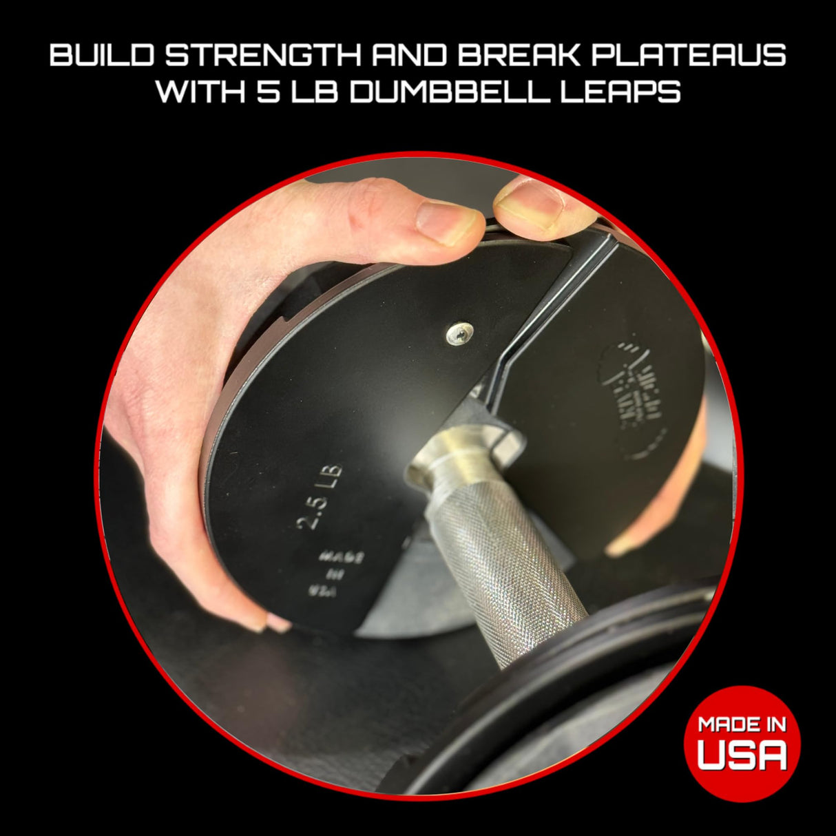 Micro Gainz Dumbbell Fractional 2.5 lb Weight Plate, Ideal for Micro Loading, (Choose Color) 2 Piece Fractional Weight Plates, Designed for Dumbbell Training, Made In USA