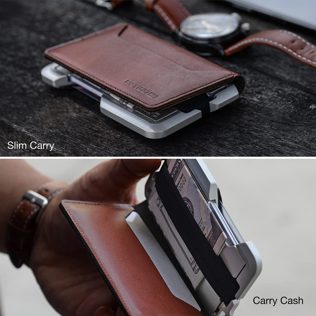 Dango Slim Minimalist Wallet for Men - RFID Blocking - Leather