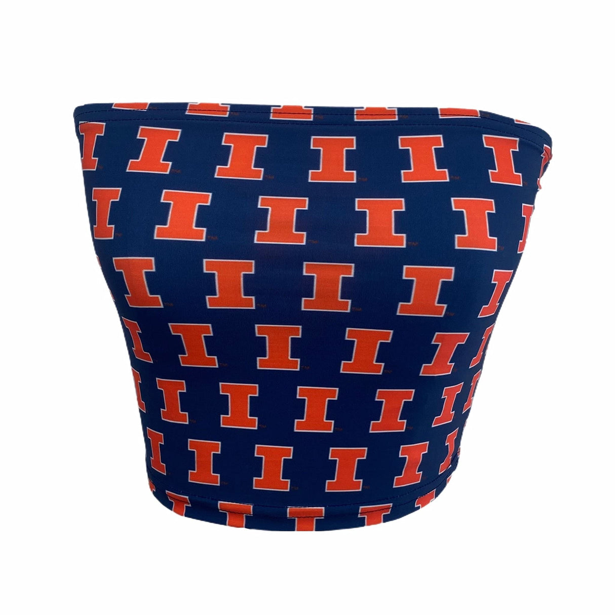 Lojobands Women's Tailgate Outfit College Tube Top Logo All Over Tank Top Crop Made in USA One Size Fits Most