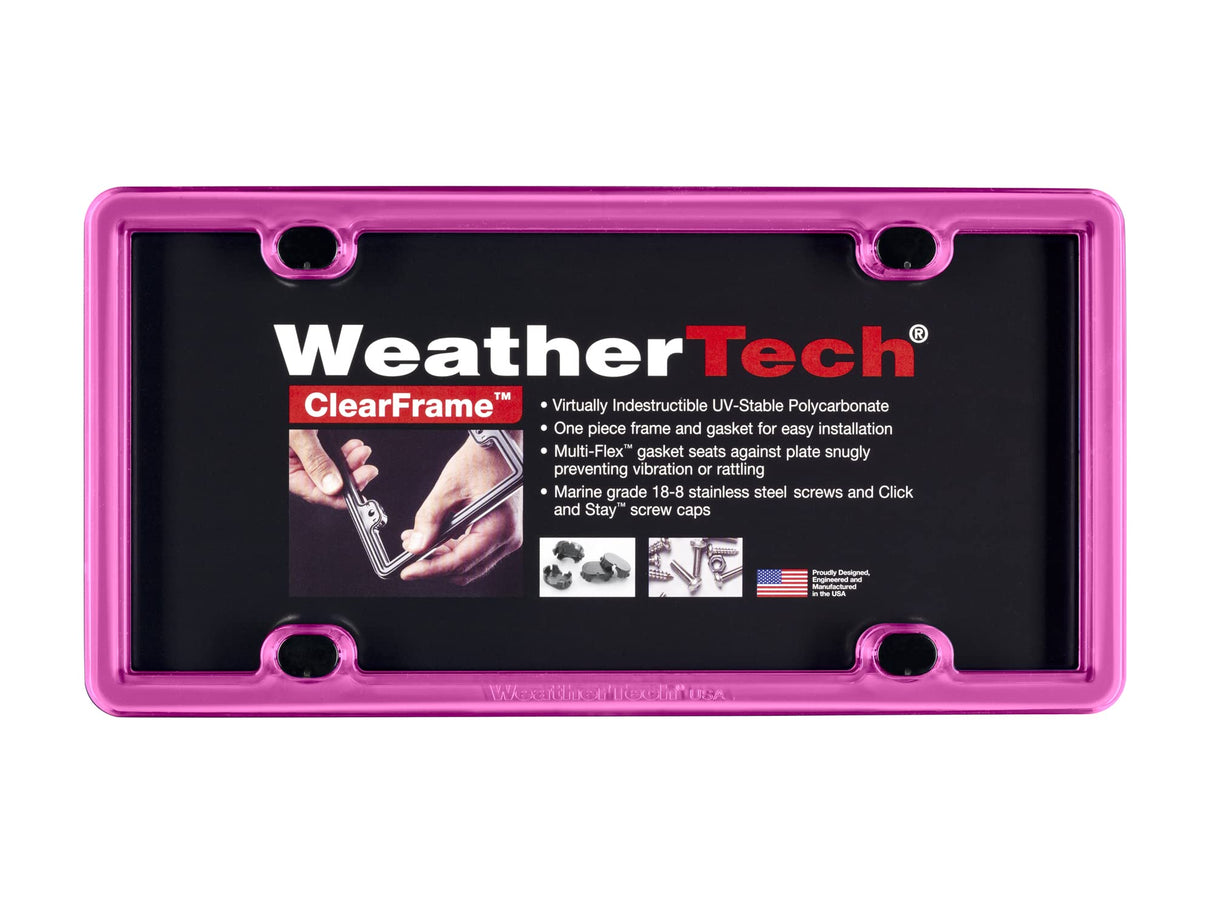 WeatherTech ClearFrame License Plate Frame, Baby Blue