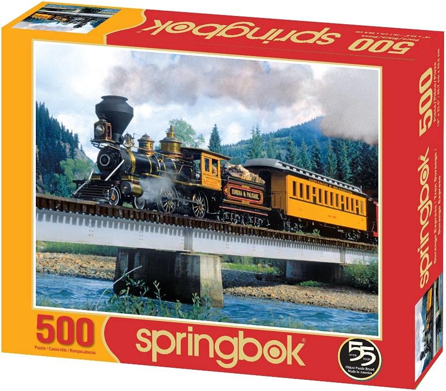Springbok Puzzles - Durango Express - 500 Piece Jigsaw Puzzle - Large 18 Inches by 23.5 Inches Puzzle - Made in USA - Unique Cut Interlocking Pieces