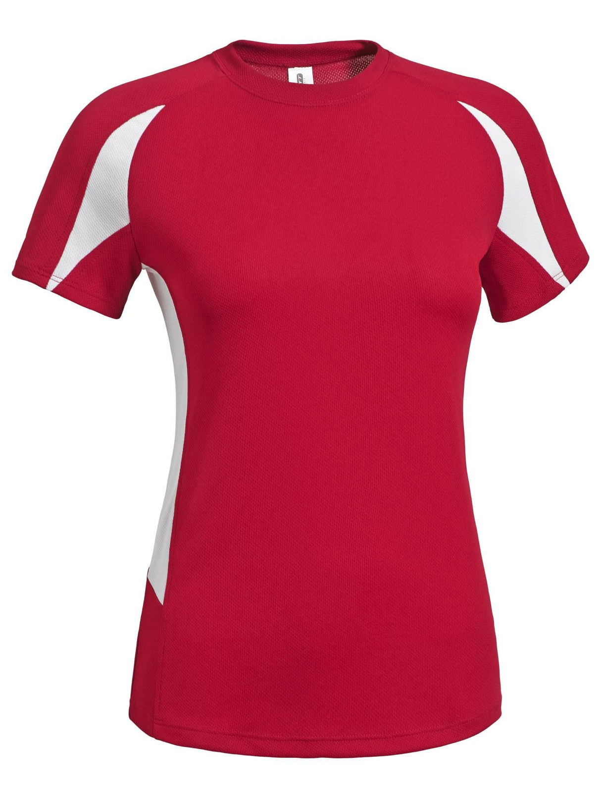 Expert Brand USA-Made Women's Oxymesh Dry Fit Color Blocked Athletic T-Shirt