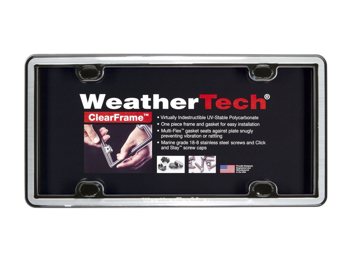 WeatherTech ClearFrame License Plate Frame, Baby Blue