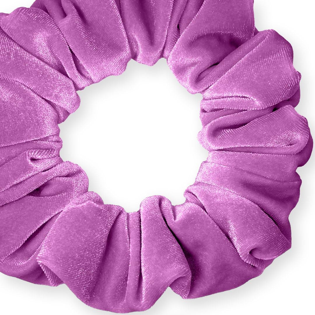 Velvet Scrunchies Jumbo Size Plush Big Ponytail Holders Thick Braided Locked Hair Big Made in the USA Green Pine