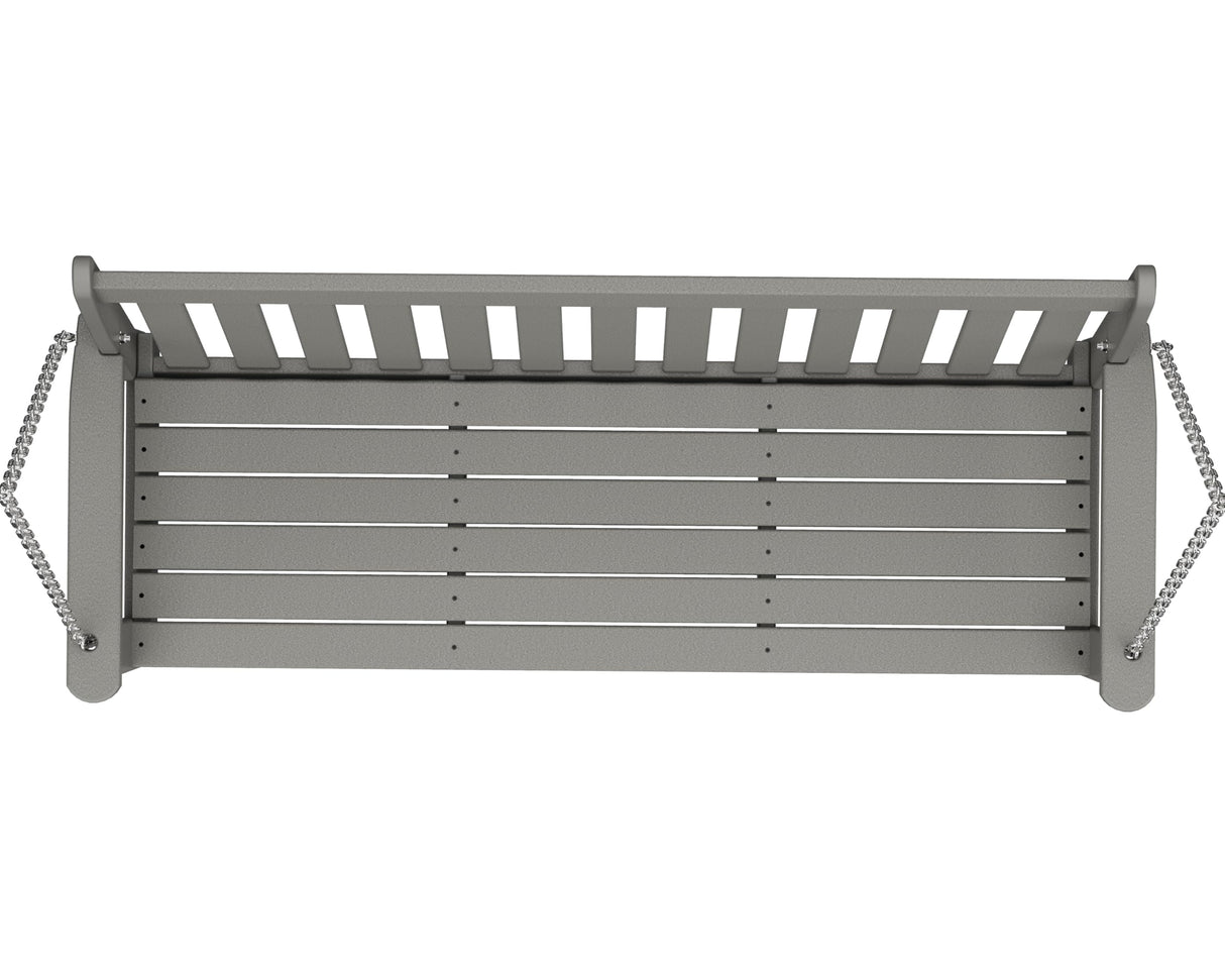 POLYWOOD GNS60BL Vineyard 60" Outdoor Swing, Black