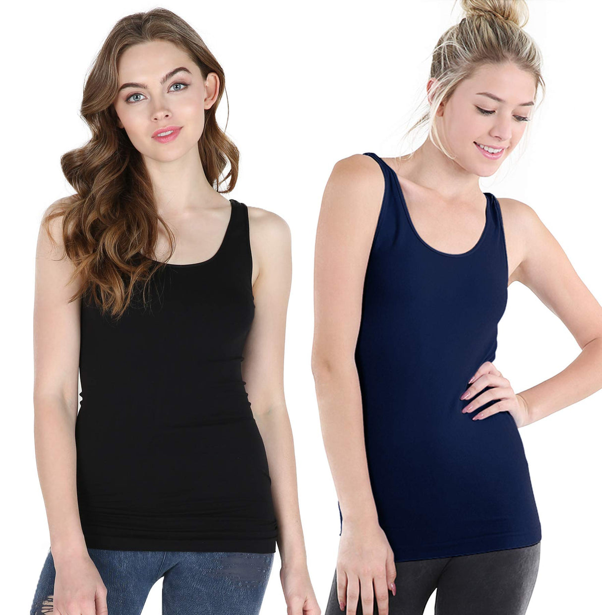 NIKIBIKI Women Seamless Basic Jersey Tank Top, Made in U.S.A, One Size