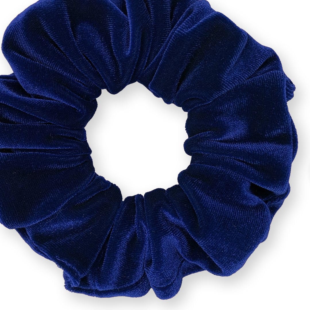 Velvet Scrunchies Premium Plush Soft Ponytail Holder Made in the USA Black