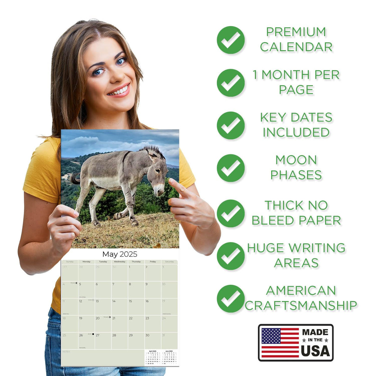Trump Calendar 2025 Donald Trump Gifts 45 47 President Monthly Wall Calender 12 Month - MAGA - Made In The USA