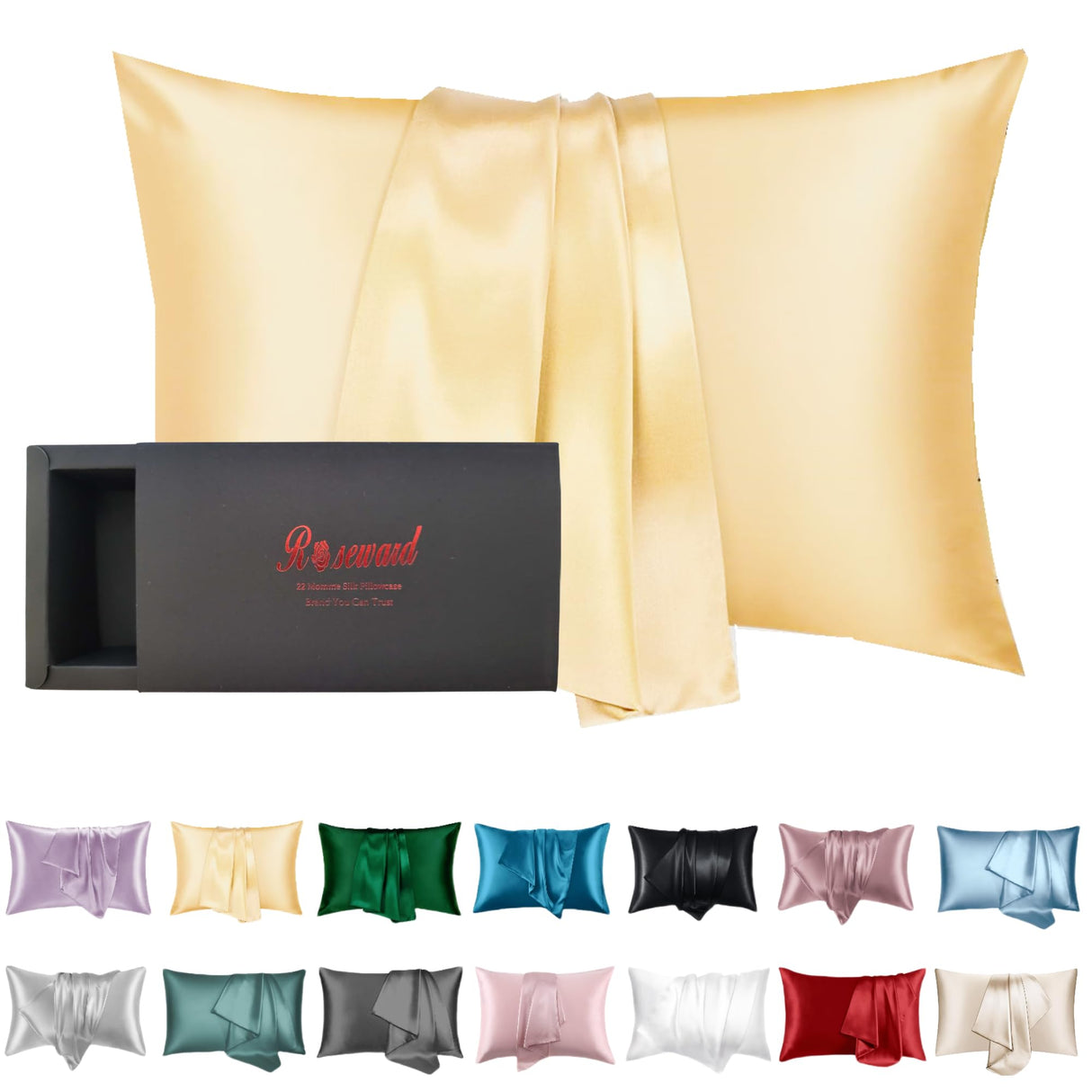 Pink Silk Pillow Cases with Zipper Made in USA, 100% 22 Momme Mulberry Silk Pillowcase for Hair and Skin, Acne Free, Anti Aging, Anti Wrinkle, Hypoallergenic (Pink, Standard)