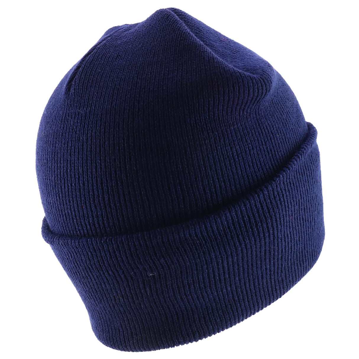 Made in USA Grey American Flag Embroidered Knit Cuff Long Beanie