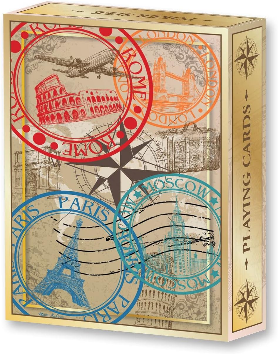 Springbok World Travel Standard Index Playing Cards Deck