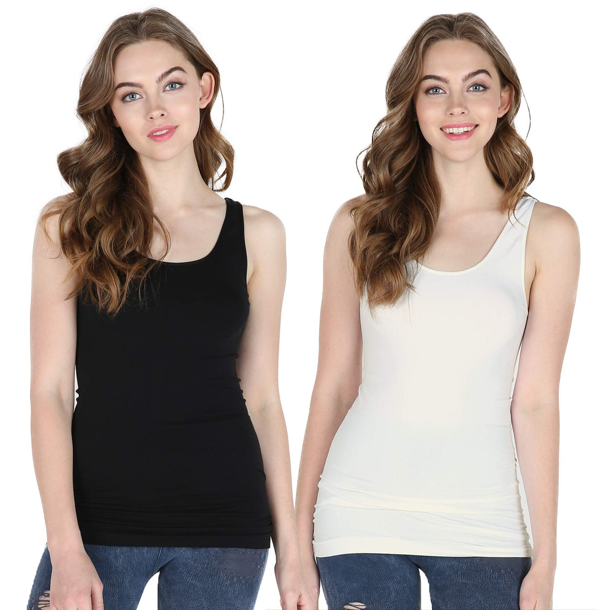 NIKIBIKI Women Seamless Basic Jersey Tank Top, Made in U.S.A, One Size