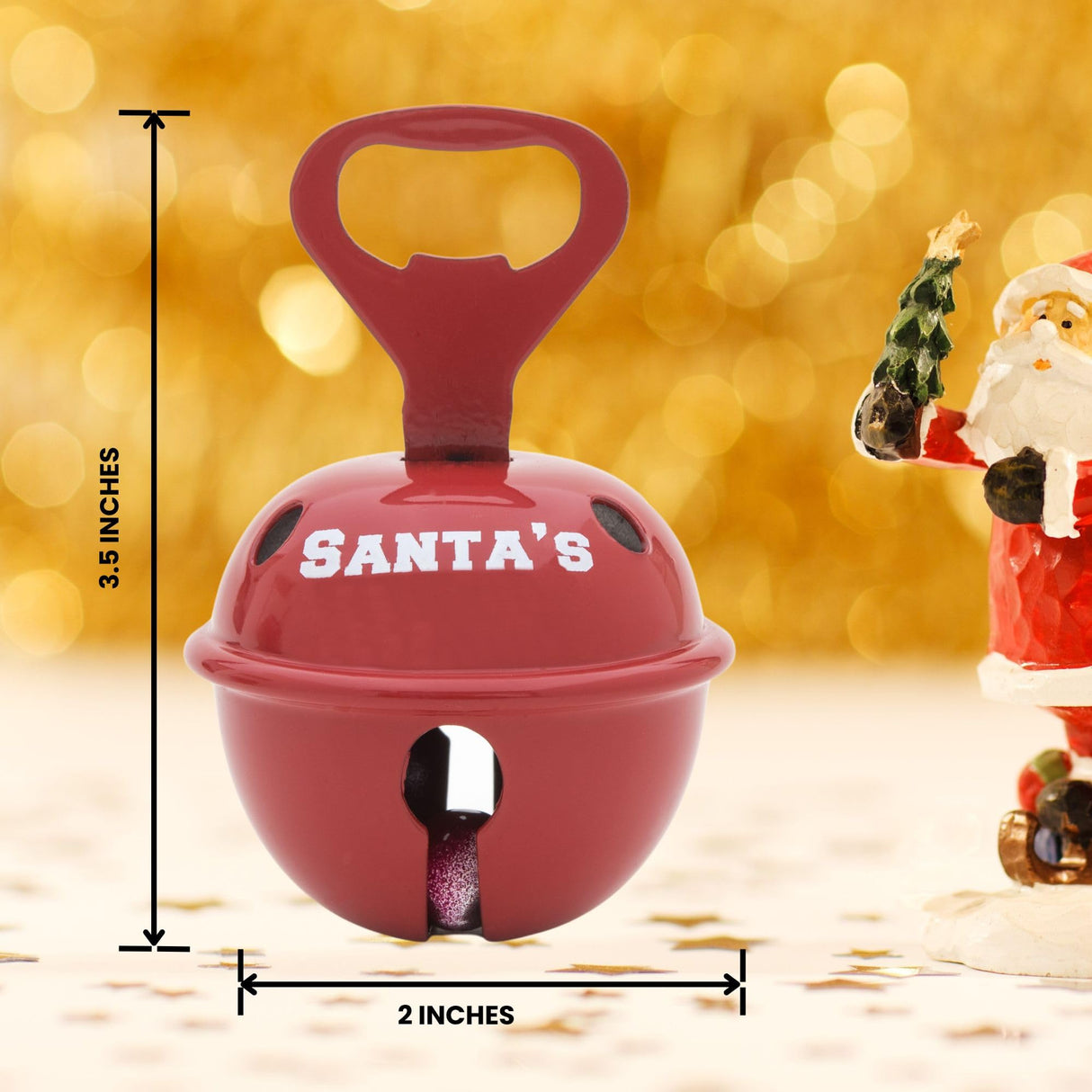 Bevin Bells Believe Sleigh Bells Ornament (3-Pack) | 1.5" Made of Steel | Hanging Bells with a Red Satin Believe Ribbon | Great Tone | Xmas Gift or Stocking Stuffer | Made in The USA