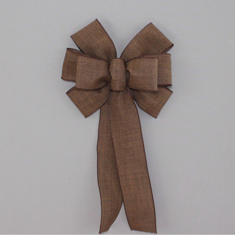 Red Rustic Wreath Bow - Red Christmas Bow by Package Perfect Bows – Made in USA (8 inch bow)