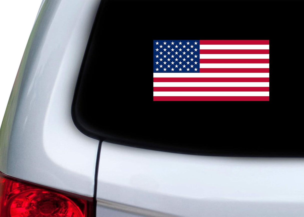 Rogue River Tactical Large 10x6 American Eagle USA Flag Car Decal Window Die Cut and Four USA 3x5 Patriotic Auto Bumper Bundle Sticker Vinyl Decal for Car Truck RV SUV Boat Support US Military Combo
