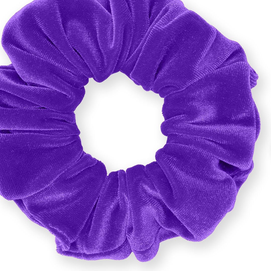 Velvet Scrunchies Premium Plush Soft Ponytail Holder Made in the USA Black