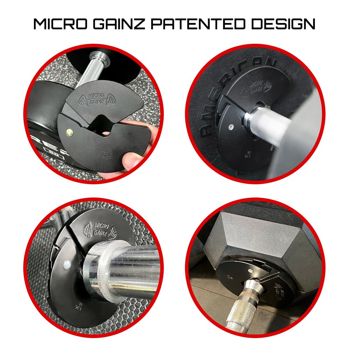 Micro Gainz New 1LB Dumbbell Fractional Weight Plates 2 or 4 Piece- Designed for Dumbbell Training and Micro Loading, Made in USA