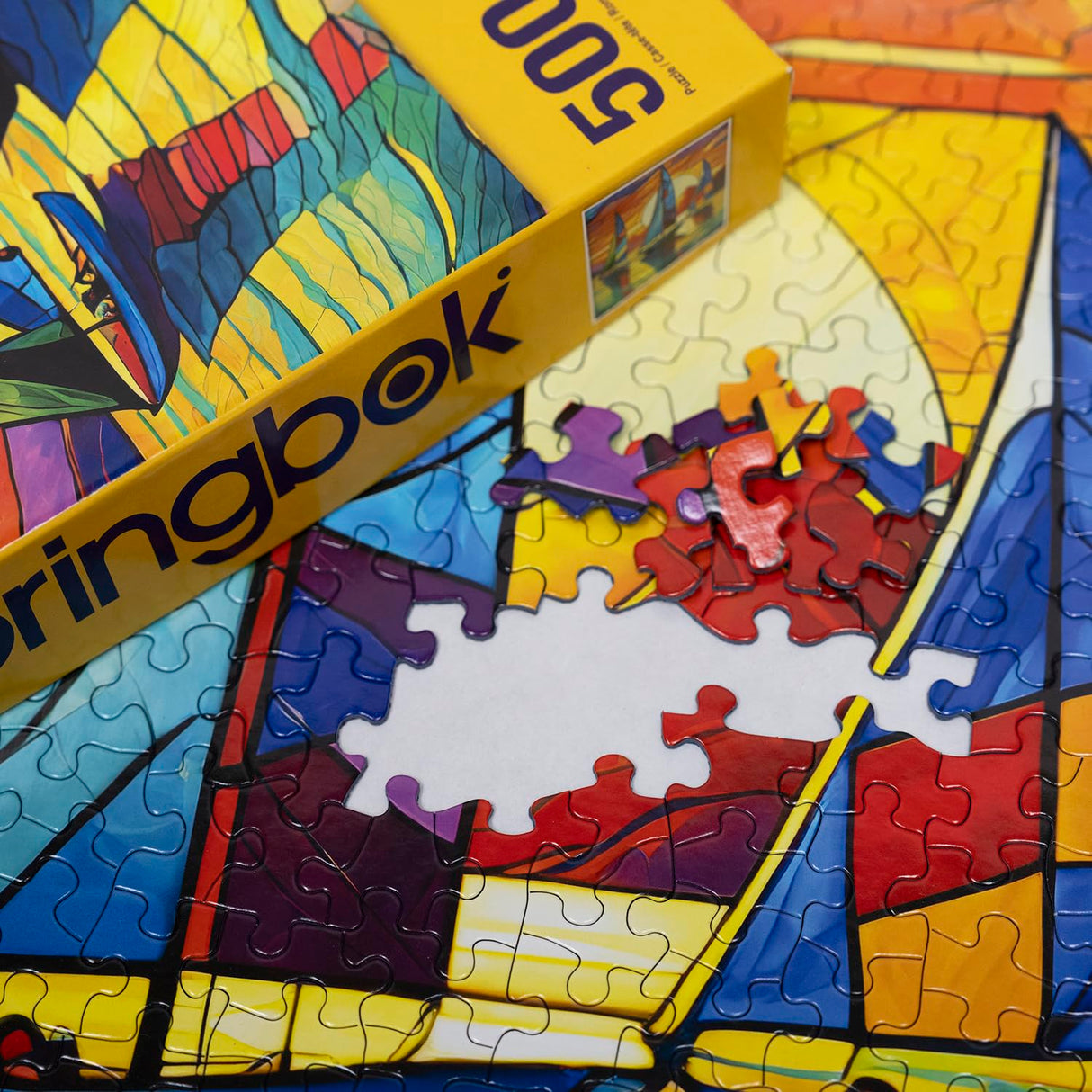 Springbok's Sunset Sailing 500 Piece Jigsaw Puzzle for Adults-Unique Cut Pieces- Made in USA