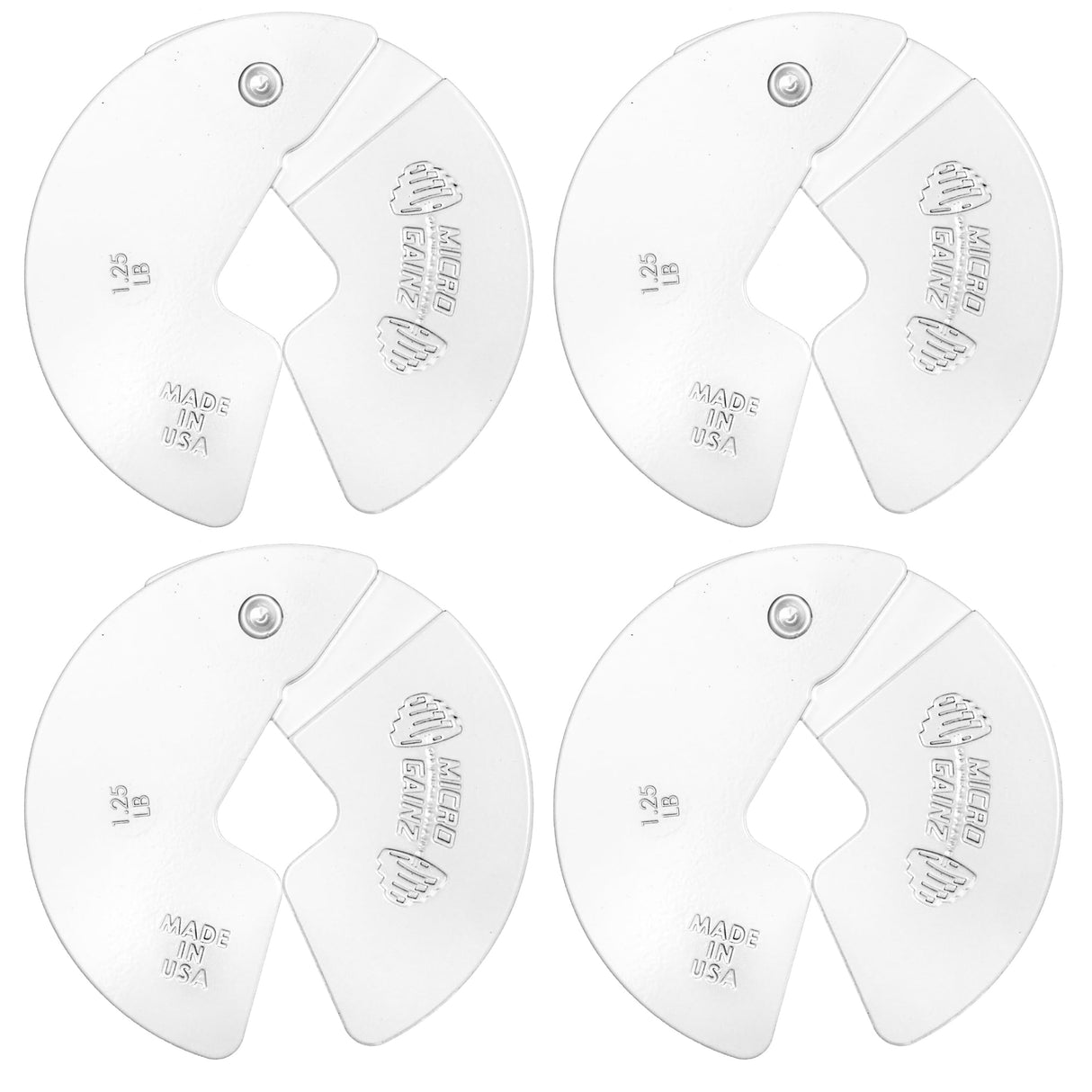 Micro Gainz Dumbbell Fractional 1.25lb Weight Plate, Ideal for Micro Loading, (Choose Color) 4 Piece Fractional Weight Plates, Designed for Dumbbell Training, Made In USA