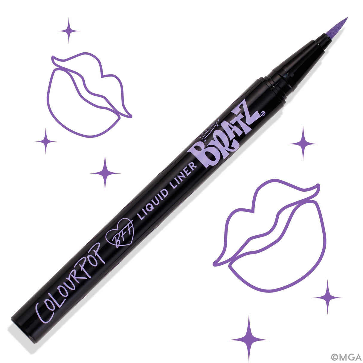 ColourPop BFF Liquid Liner - Precision Felt Tip Liquid Eyeliner Pen - High-Pigment & Buildable Colored Eyeliner with a Transfer Resistant Formula - Crzy (0.02 oz)