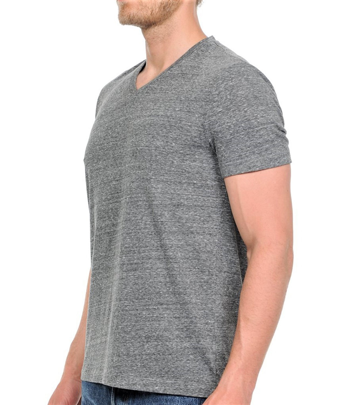 YURO-K Men's Short Sleeve V-Neck T-Shirt Premium Cotton Classic Short Sleeve V-Neck T-Shirt