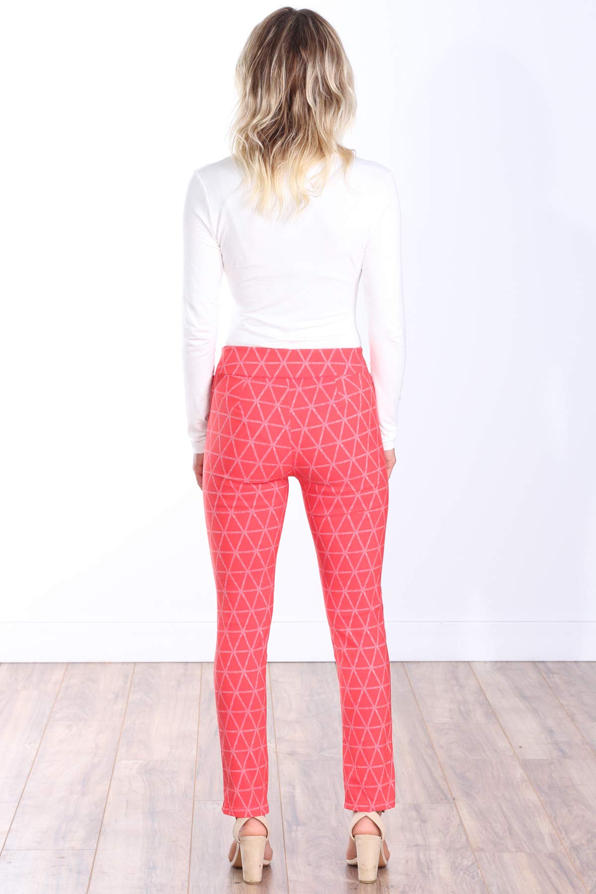 Popana Womens Stretch Pull On Dress Pants Ankle Length Work Casual - Made in USA