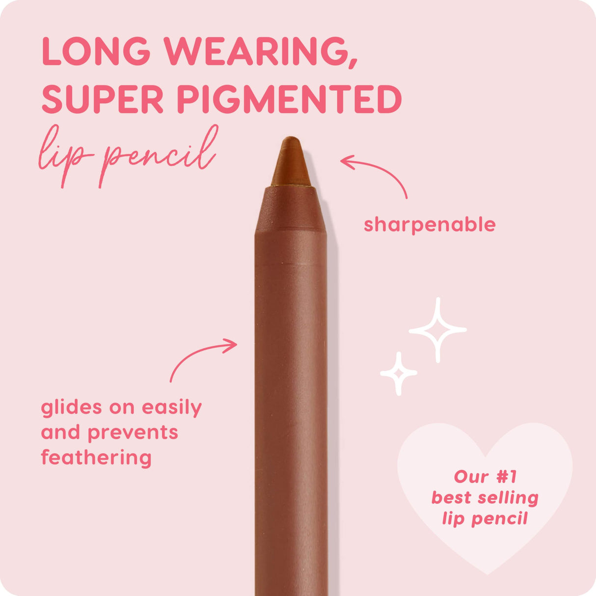 Colourpop Lippie Lip Pencil - High-Pigment, Long-Lasting Lip Liner - Sharpenable Lip Liner Pencil for High-Impact Lip Color - Vegan, Cream Formula with Precise Application - BFF 2 (0.04 oz)