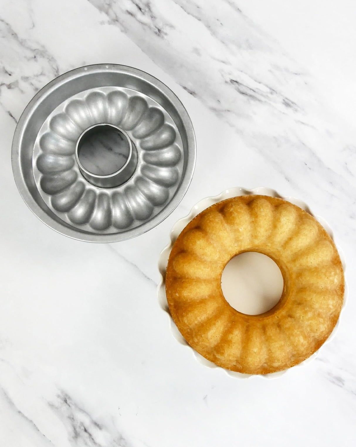 USA Pan Bakeware Nonstick Fluted Tube Cake Pan, Aluminized Steel 10-Inch