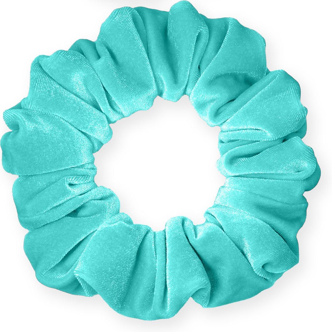 Velvet Scrunchies Jumbo Size Plush Big Ponytail Holders Thick Braided Locked Hair Big Made in the USA Green Pine