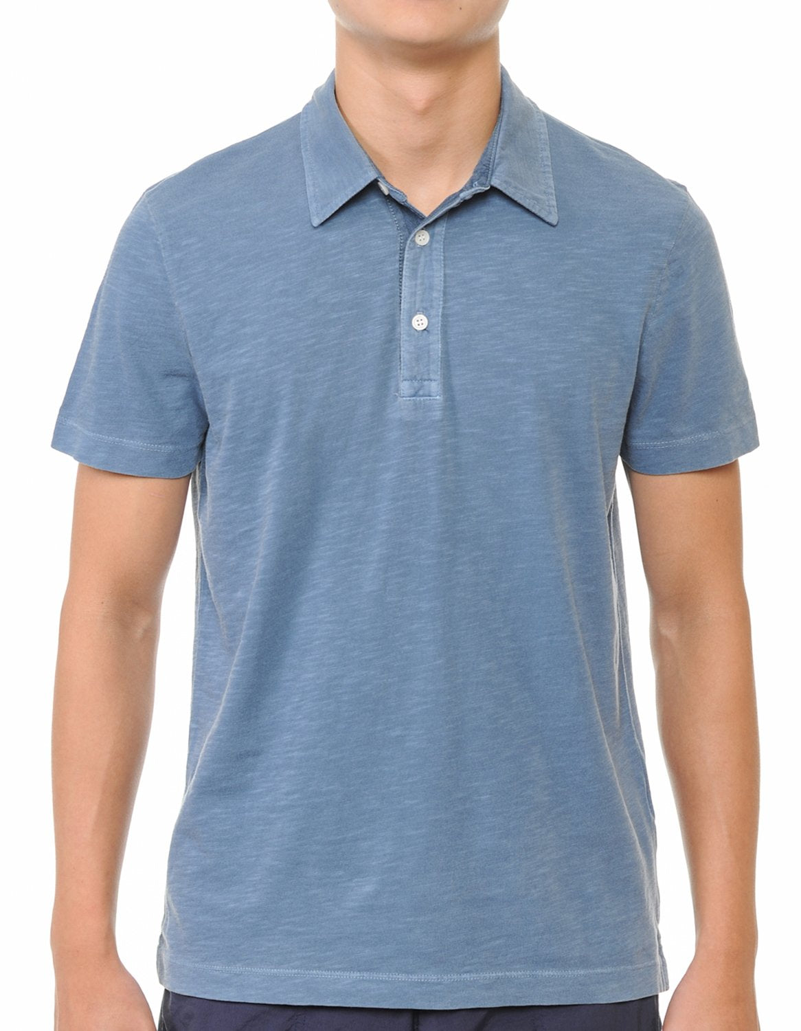 YURO-K Premium Cotton Slub Jersey Short Sleeve Men's Polo T-Shirt with Side Slit Small - XX