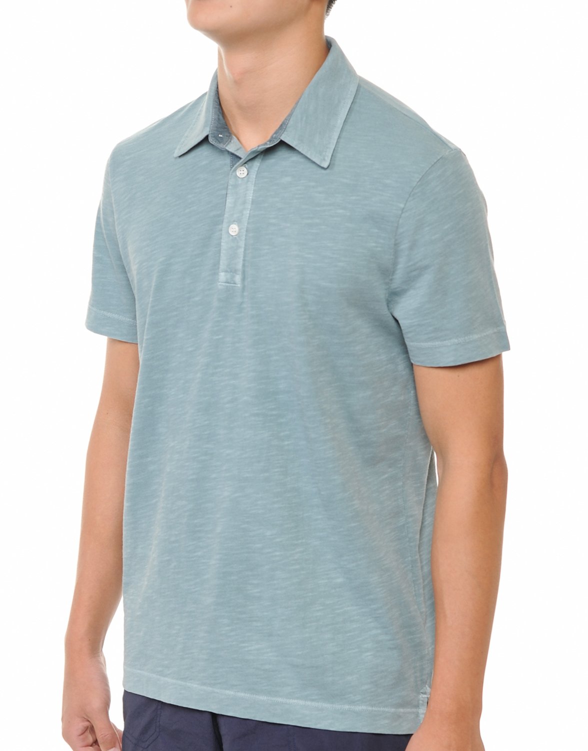 YURO-K Premium Cotton Slub Jersey Short Sleeve Men's Polo T-Shirt with Side Slit Small - XX