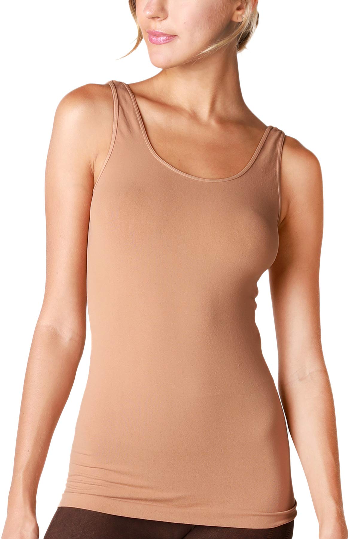 NIKIBIKI Women Seamless Basic Jersey Tank Top, Made in U.S.A, One Size