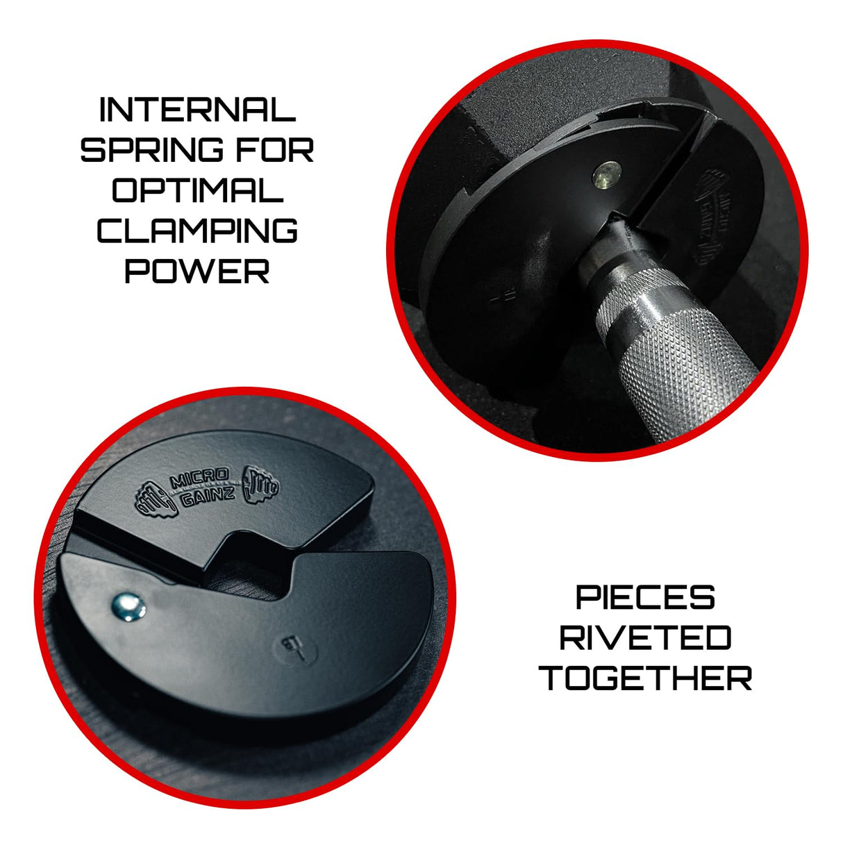 Micro Gainz New 1LB Dumbbell Fractional Weight Plates 2 or 4 Piece- Designed for Dumbbell Training and Micro Loading, Made in USA