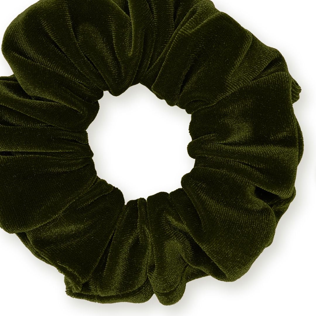 Velvet Scrunchies Premium Plush Soft Ponytail Holder Made in the USA Black