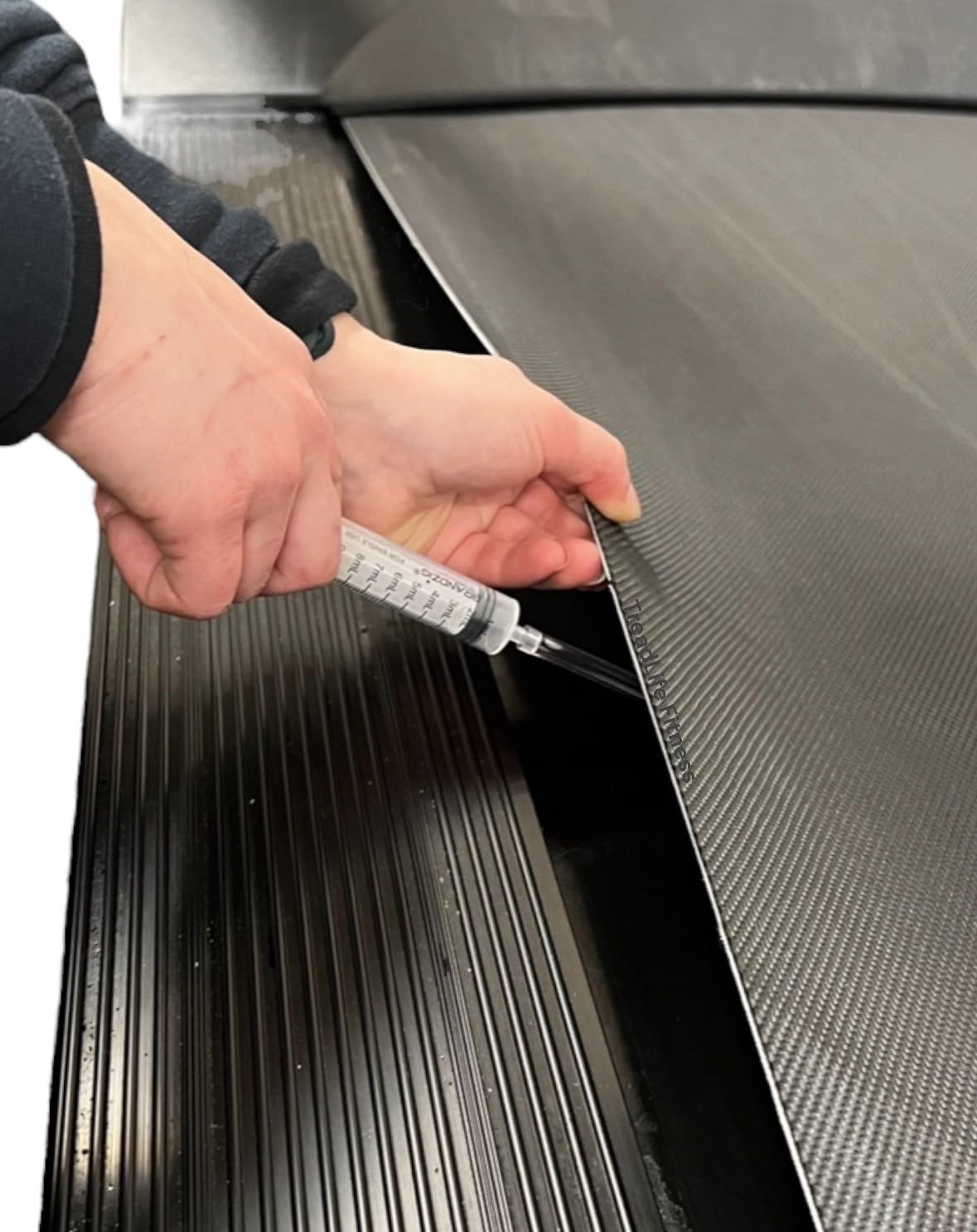 TreadLife Fitness 100% Silicone Treadmill Lubricant - Easy to Apply Syringe - Instructions - Made in USA